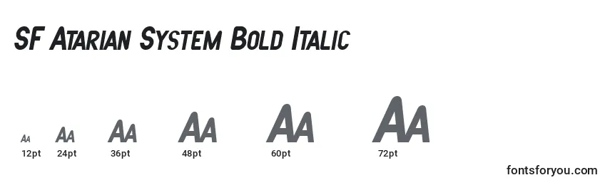 Größen der Schriftart SF Atarian System Bold Italic