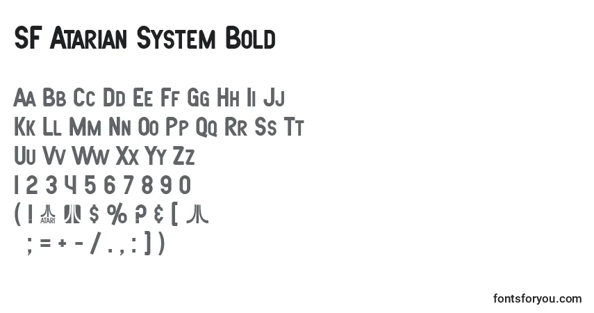 Шрифт SF Atarian System Bold – алфавит, цифры, специальные символы