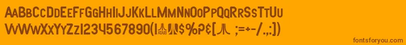 SF Atarian System Bold Font – Brown Fonts on Orange Background