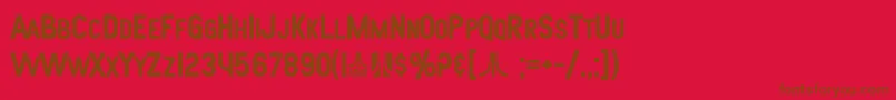 SF Atarian System Bold Font – Brown Fonts on Red Background