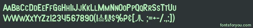フォントSF Atarian System Bold – 黒い背景に緑の文字