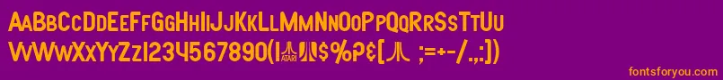 SF Atarian System Bold Font – Orange Fonts on Purple Background