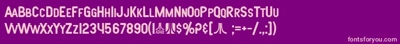 SF Atarian System Bold Font – Pink Fonts on Purple Background