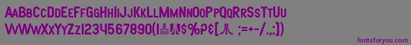 Шрифт SF Atarian System Bold – фиолетовые шрифты на сером фоне