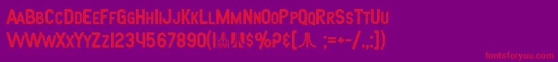 SF Atarian System Bold Font – Red Fonts on Purple Background