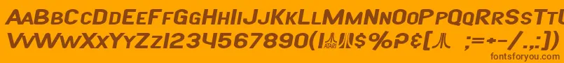 fuente SF Atarian System Extended Bold Italic – Fuentes Marrones Sobre Fondo Naranja