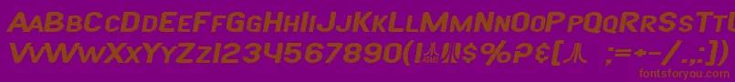 fuente SF Atarian System Extended Bold Italic – Fuentes Marrones Sobre Fondo Morado