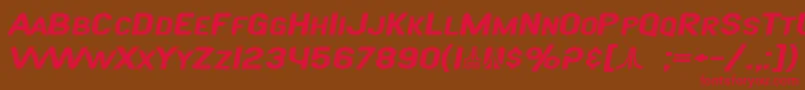 SF Atarian System Extended Bold Italic Font – Red Fonts on Brown Background