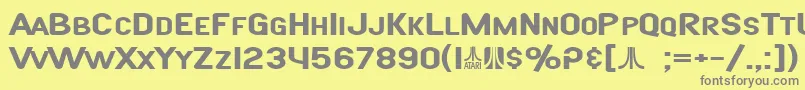 SF Atarian System Extended Bold Font – Gray Fonts on Yellow Background