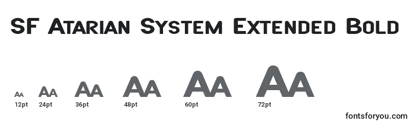 Размеры шрифта SF Atarian System Extended Bold