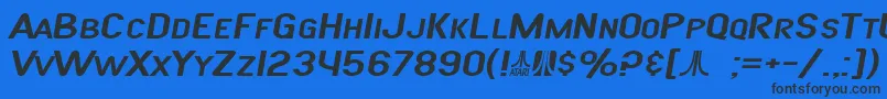 SF Atarian System Extended Italic-fontti – mustat fontit sinisellä taustalla