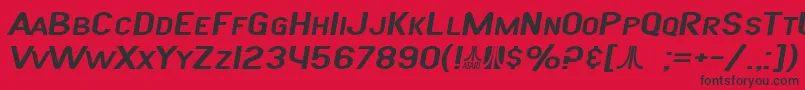 Police SF Atarian System Extended Italic – polices noires sur fond rouge