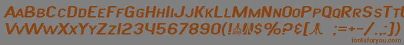 SF Atarian System Extended Italic-fontti – ruskeat fontit harmaalla taustalla