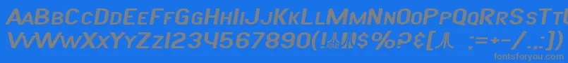 フォントSF Atarian System Extended Italic – 青い背景に灰色の文字