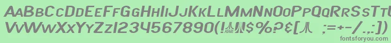 Police SF Atarian System Extended Italic – polices grises sur fond vert