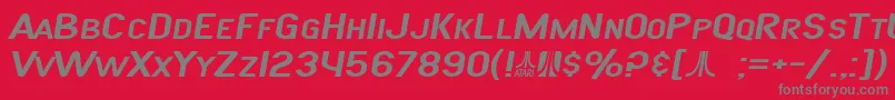 Шрифт SF Atarian System Extended Italic – серые шрифты на красном фоне