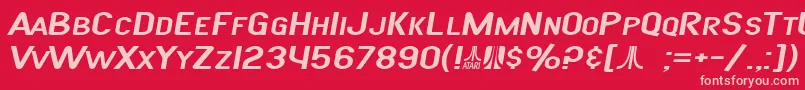 SF Atarian System Extended Italic Font – Pink Fonts on Red Background