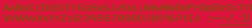 SF Atarian System Extended Font – Brown Fonts on Red Background