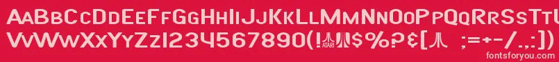 SF Atarian System Extended Font – Pink Fonts on Red Background
