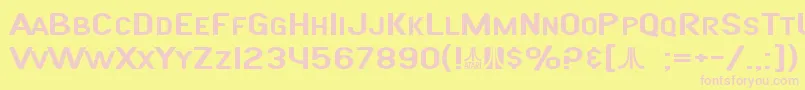 SF Atarian System Extended Font – Pink Fonts on Yellow Background