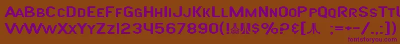 SF Atarian System Extended Font – Purple Fonts on Brown Background