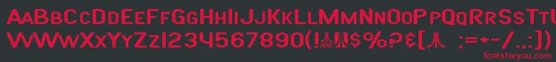 SF Atarian System Extended Font – Red Fonts on Black Background
