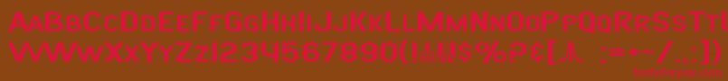 SF Atarian System Extended Font – Red Fonts on Brown Background