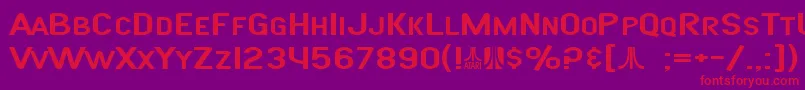 SF Atarian System Extended Font – Red Fonts on Purple Background