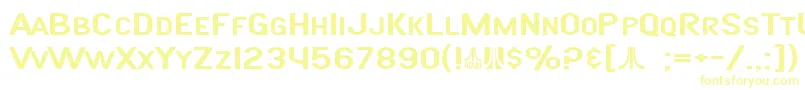 SF Atarian System Extended Font – Yellow Fonts on White Background