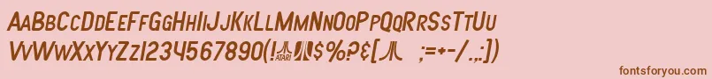 SF Atarian System Italic Font – Brown Fonts on Pink Background