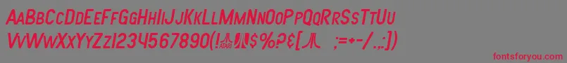 SF Atarian System Italic Font – Red Fonts on Gray Background