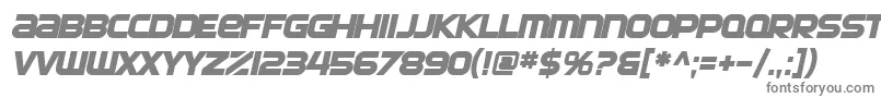 SF Automaton Bold Oblique-fontti – harmaat kirjasimet valkoisella taustalla
