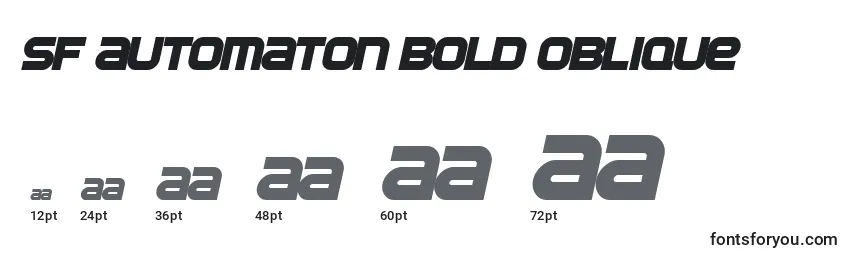 Размеры шрифта SF Automaton Bold Oblique