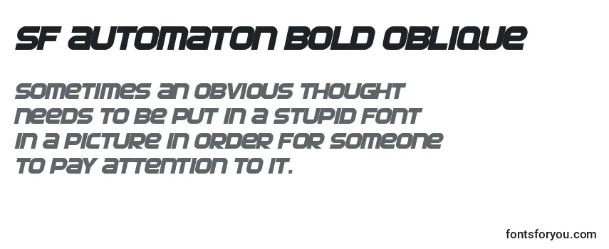 Schriftart SF Automaton Bold Oblique