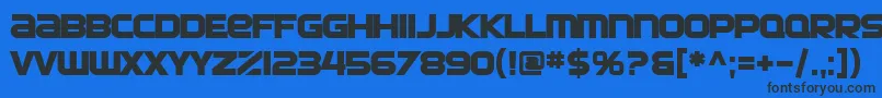 SF Automaton Bold Font – Black Fonts on Blue Background