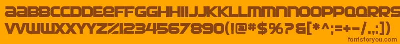 Шрифт SF Automaton Bold – коричневые шрифты на оранжевом фоне