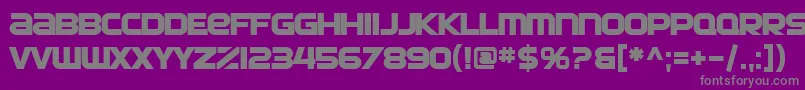 SF Automaton Bold Font – Gray Fonts on Purple Background