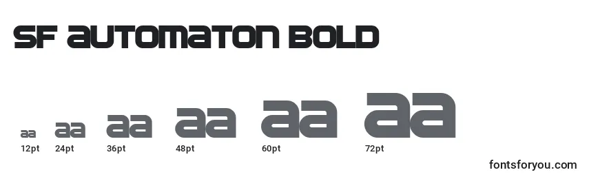 SF Automaton Bold Font Sizes