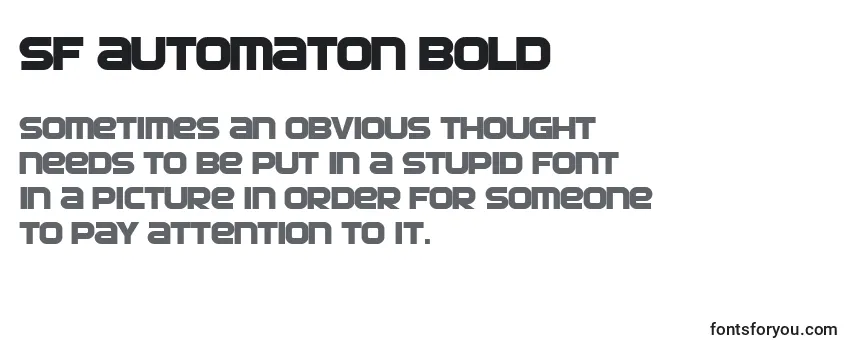 Review of the SF Automaton Bold Font