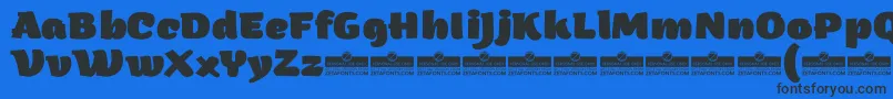 ArturoHeavyTrial Font – Black Fonts on Blue Background