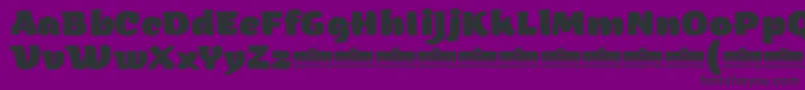 フォントArturoHeavyTrial – 紫の背景に黒い文字