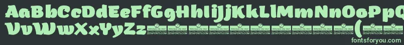 Police ArturoHeavyTrial – polices vertes sur fond noir