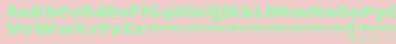 ArturoHeavyTrial-Schriftart – Grüne Schriften auf rosa Hintergrund