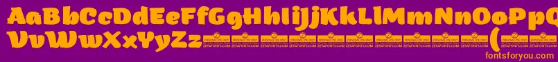 Police ArturoHeavyTrial – polices orange sur fond violet