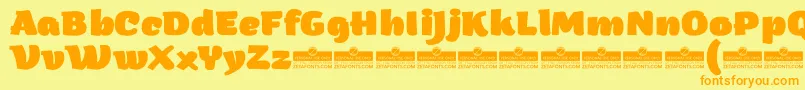 Police ArturoHeavyTrial – polices orange sur fond jaune