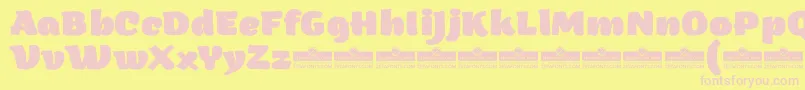 ArturoHeavyTrial Font – Pink Fonts on Yellow Background