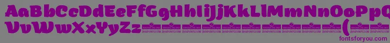 ArturoHeavyTrial Font – Purple Fonts on Gray Background