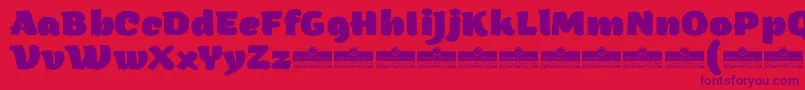 ArturoHeavyTrial Font – Purple Fonts on Red Background