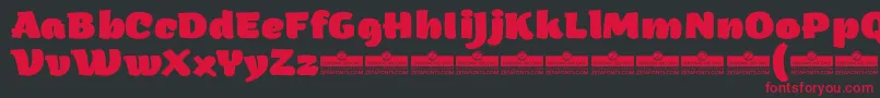 ArturoHeavyTrial Font – Red Fonts on Black Background