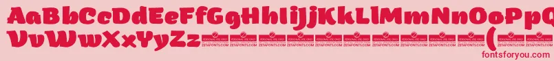 ArturoHeavyTrial Font – Red Fonts on Pink Background